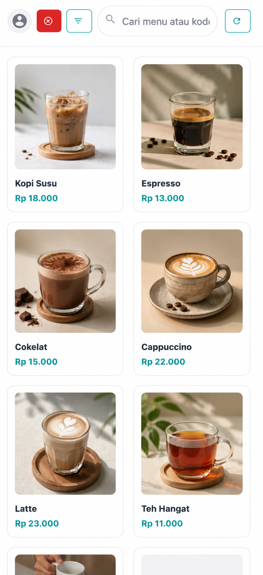 Tampilan POS Bukakasir